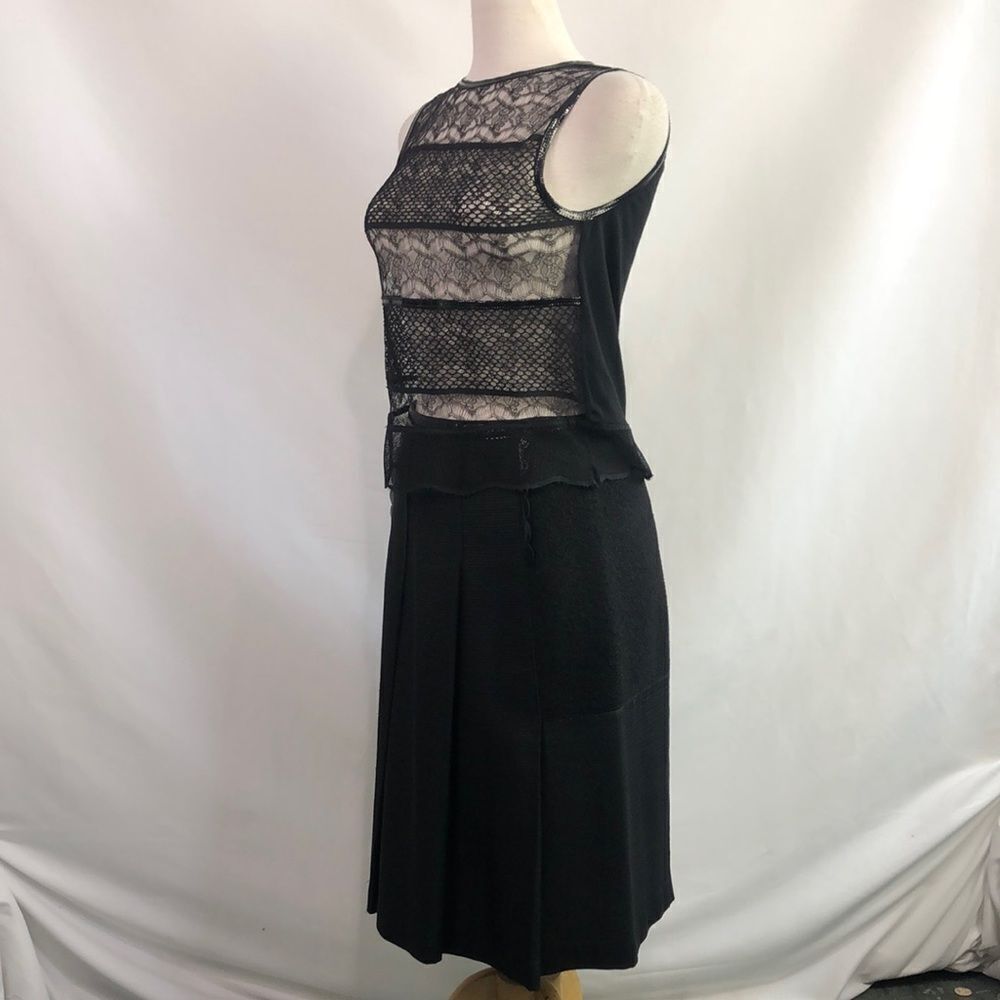 Dorothee Schumacher Black Lace and Patent Top/Skirt Set - Picture 2 of 12